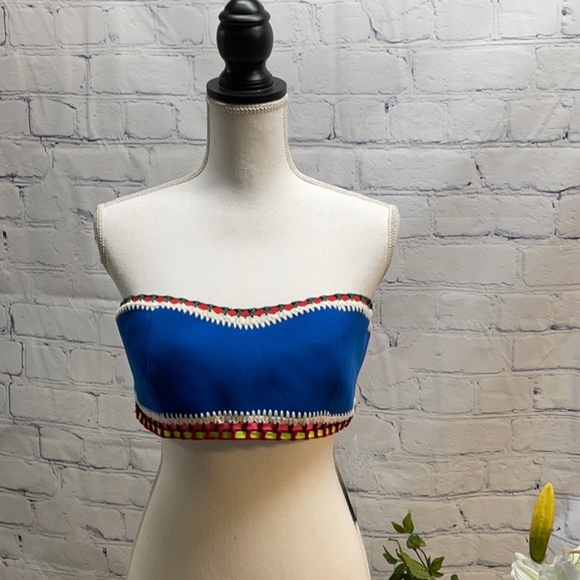 Boohoo Other - Boohoo Crochet Trim Swimsuit Top-Size 10